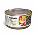 solidgold素力高 solidgold素力高 無穀物貓罐頭 三文魚,牛肉 3oz 3oz 正面圖