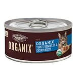 CASTOR CASTOR & POLLUX ORGANIX 貓罐頭 有機火雞糙米及雞肉配方 5.5oz 5oz  正面圖
