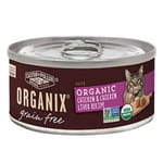 CASTOR CASTOR & POLLUX ORGANIX 貓罐頭 有機無穀物 雞肉及雞肝肉醬配方 5.5oz 5oz  正面圖