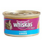 whiskas偉嘉 whiskas偉嘉 極品貓罐頭 吞拿魚塊 85g 85g  正面圖