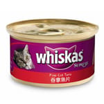 whiskas偉嘉 whiskas偉嘉 極品貓罐頭 吞拿魚片 85g 85g  正面圖