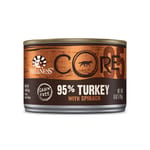 WELLNESS WELLNESS CORE 狗罐頭 95% 天然系列 火雞肉配菠菜 6.6oz 6oz  正面圖
