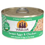 WeRuVa WeRuVa 貓罐頭 主食罐 無骨及去皮雞胸肉、雞蛋、豌豆 Green Eggs and Chicken 85g 85g 正面圖