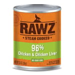 RAWZ RAWZ 狗罐頭 主食罐 全犬配方 雞肉及雞肝 354g 354g  正面圖
