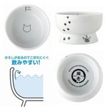 日本猫壱 日本猫壱 necoichi ペット 陶瓷闊圓寵物水碗   DC-0704-SC02  貓犬用 正面圖