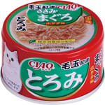 CIAO CIAO 貓罐頭 とろみ 毛玉配慮 雞肉金槍魚及扇貝味 80g 80g 正面圖