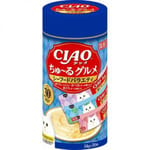 CIAO CIAO 肉泥 貓零食 混合海鮮肉醬 14g 30本罐裝 14g  正面圖