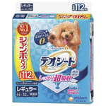 Unicharm Unicharm 寵物尿墊 狗尿墊 狗尿片 日本柔軟無香超除臭增量裝 寵物尿墊 [44*32 L碼 112枚]   正面圖