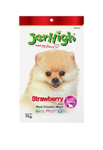Jerhigh Jerhigh 狗小食 Strawberries 士多啤梨味雞肉條 70g 70g  正面圖