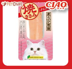 CIAO CIAO 貓零食 日本烤雞胸肉 蟹肉棒味 30g 30g 正面圖