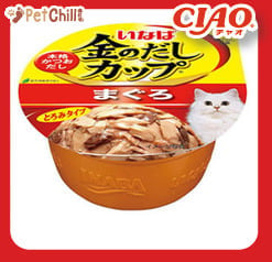 CIAO CIAO 貓罐頭 日本金湯鰹味杯 金槍魚味 70g 70g 正面圖