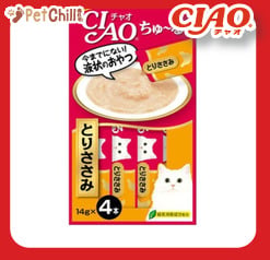 CIAO CIAO 肉泥 貓零食 雞肉肉醬 14g 4本入 14g  正面圖