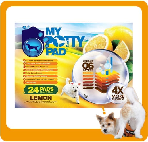 My My Potty Pad 殿堂吸 寵物尿墊 狗尿墊 狗尿片 檸檬味 MPPL024 [60x90 L碼 24PADS]   正面圖