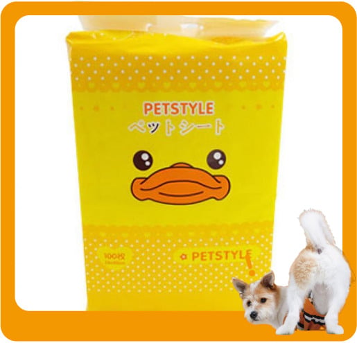 PETSTYLE PETSTYLE 鴨鴨圖案寵物尿墊 狗尿墊 狗尿片 [L碼 50枚]   正面圖