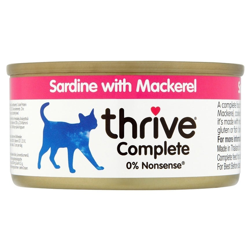 Thrive Thrive 貓罐頭 脆樂芙 沙丁魚+鯖魚 75g 75g 正面圖