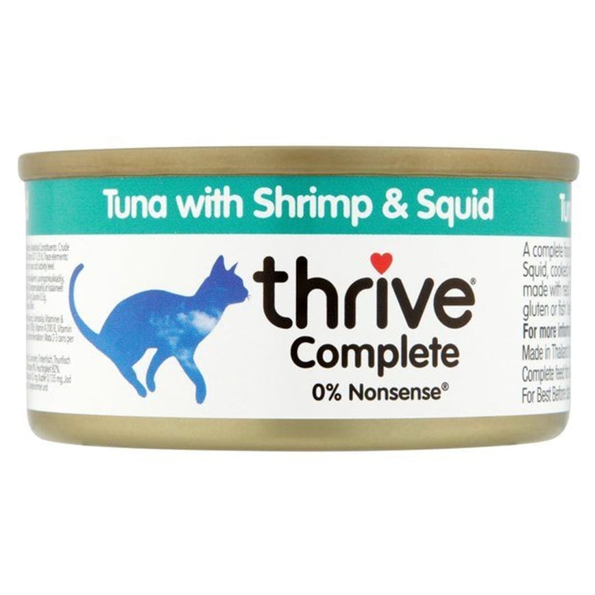 Thrive Thrive 貓罐頭 脆樂芙 吞拿魚+海蝦+墨魚 75g 75g 正面圖