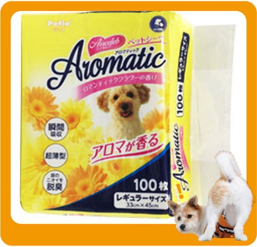 Petio Petio Aromatic 香味寵物尿墊 狗尿墊 狗尿片 [33*45 S碼 100枚]   正面圖