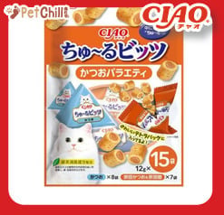 CIAO CIAO 貓零食 日本零食粒 鰹魚味 12g 15袋入 12g 正面圖