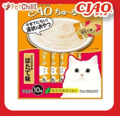 CIAO CIAO 肉泥 貓零食 雞肉及扇貝味 14g 10本入 14g 正面圖