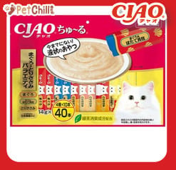 CIAO CIAO 肉泥 貓零食 雞肉金槍魚味 14g 40本入 14g 正面圖