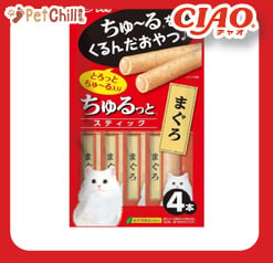 CIAO CIAO 貓零食 日本軟心流心棒 金槍魚味 4本入 正面圖
