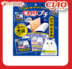CIAO CIAO 貓零食 日本大大塊肉片 鰹魚+雞肉味 9g 12枚 9g 正面圖