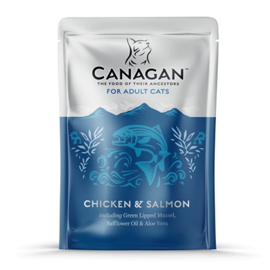 CANAGAN原之選 CANAGAN原之選 貓濕糧 成貓鮮肉滋味包 雞肉及三文魚 85g 85g  正面圖