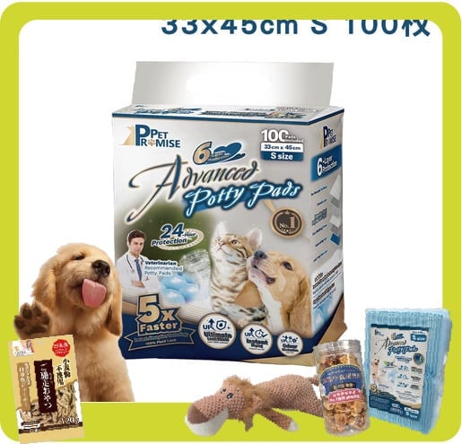 Pet Pet Promise毛孩承諾 寵物尿墊 狗尿墊 狗尿片 星級款 [33x45 S碼 100枚]   正面圖