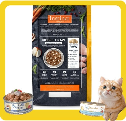 Instinct Instinct 貓糧 本能 貓糧 無穀物生肉系列 雞肉 10lb 10lb  背面圖