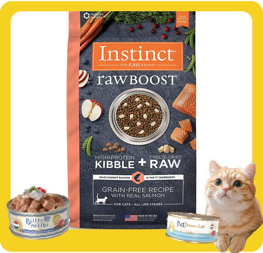 Instinct Instinct 貓糧 本能 貓糧 無穀物生肉系列 三文魚肉 4.5lb 5lb  正面圖