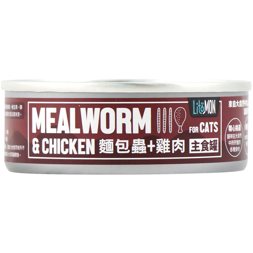 怪獸部落 怪獸部落 野味貓主食罐 麵包蟲雞肉 82g 82g 正面圖