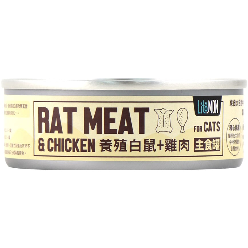 怪獸部落 怪獸部落 野味貓主食罐 白鼠雞肉 82g 82g 正面圖