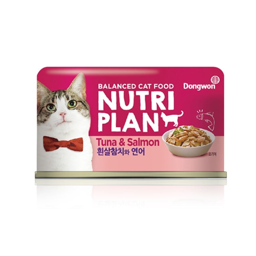 Nutriplan Nutriplan 貓罐頭 營養企劃 韓國低磷主食罐 三文魚及白身吞拿魚 160g 160g  正面圖