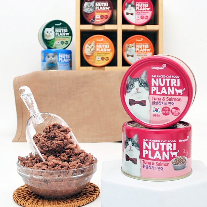 Nutriplan Nutriplan 貓罐頭 營養企劃 韓國低磷主食罐 三文魚及白身吞拿魚 160g 160g  正面圖