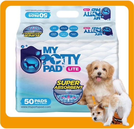My My Potty Pad LITE 殿堂吸 寵物尿墊 狗尿墊 狗尿片 原味 [45x60 M碼 50PADS]   正面圖