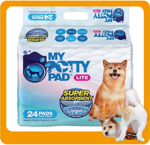 My My Potty Pad LITE 殿堂吸 寵物尿墊 狗尿墊 狗尿片 原味 [60x90 L碼 24PADS]   正面圖