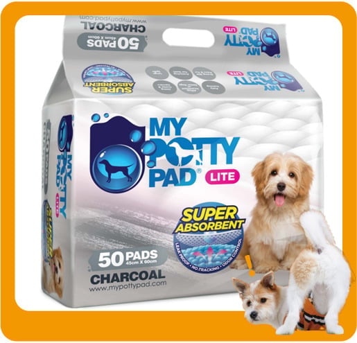 My My Potty Pad LITE 殿堂吸活性炭 寵物尿墊 狗尿墊 狗尿片 [45x60 M碼 50PADS]   正面圖