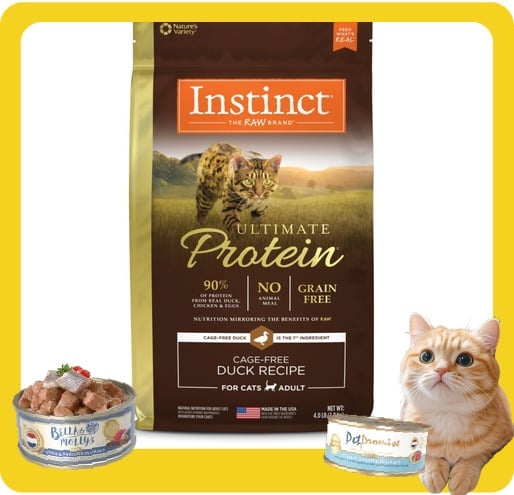 Instinct Instinct 貓糧 本能 貓糧 無穀物頂級蛋白質系列 鴨肉配方 9lb 9lb 正面圖