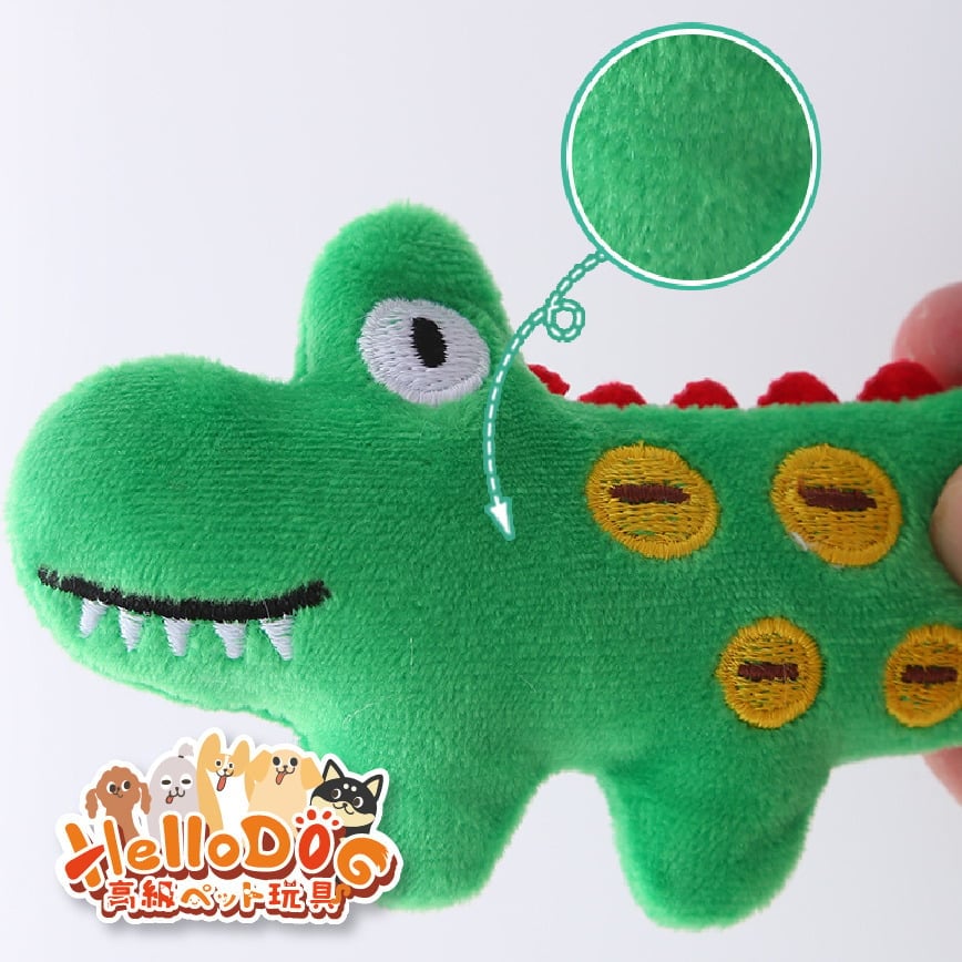 HelloDOG HelloDOG 玩具嚴選 貓薄荷解壓玩具 綠鱷魚 1件   側面圖