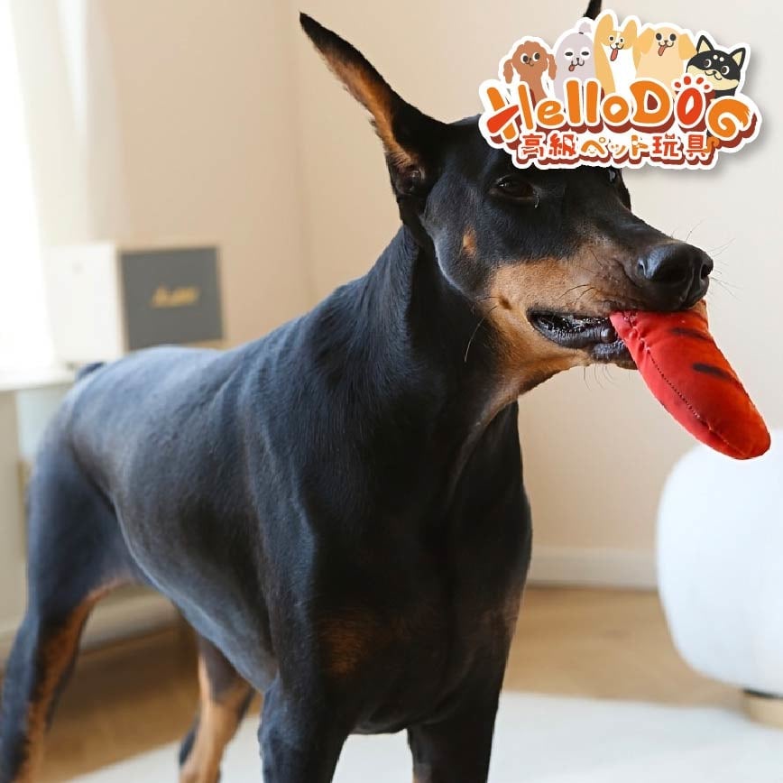 HelloDOG HelloDOG 玩具嚴選 狗狗嗶嗶發聲玩具 仿真食物 1件   背面圖
