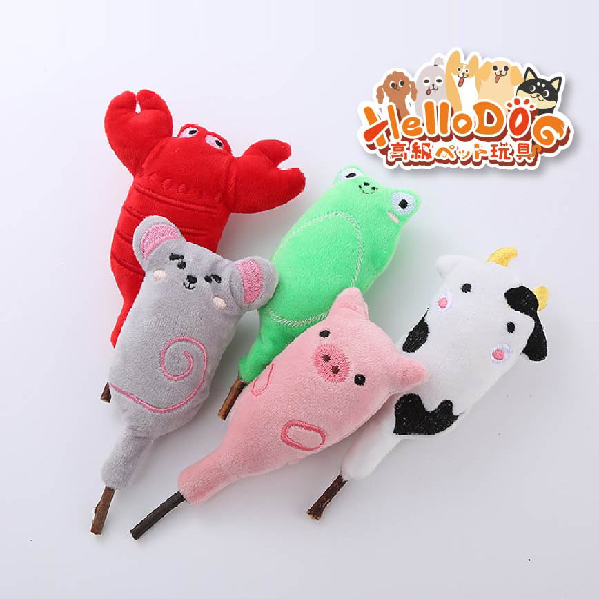 HelloDOG HelloDOG 玩具嚴選 小動物貓薄荷木天蓼清潔牙齒玩具 1件   正面圖