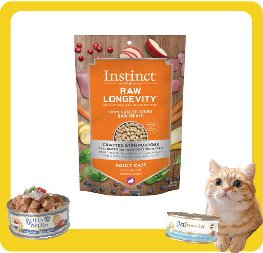 Instinct Instinct 貓糧 本能 貓糧 無穀物凍乾成貓生肉主食糧 兔肉 9.5oz 5oz 正面圖