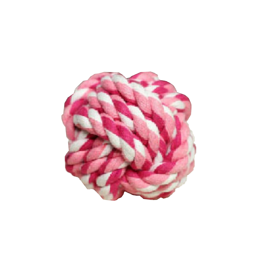 HelloDOG HelloDOG 玩具嚴選 狗狗磨牙棉繩互動訓練玩具 棉繩球 7cm 一個   正面圖