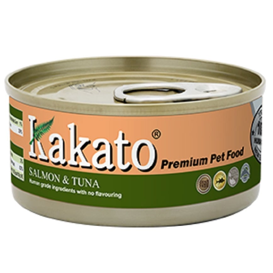 Kakato Kakato 罐頭 貓狗罐頭 三文魚及吞拿魚 170g 170g  正面圖