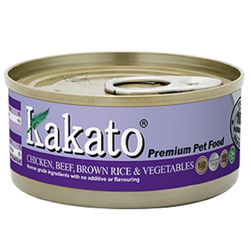 Kakato Kakato 罐頭 貓狗罐頭 雞肉及牛肉及糙米及蔬菜 170g 170g 正面圖