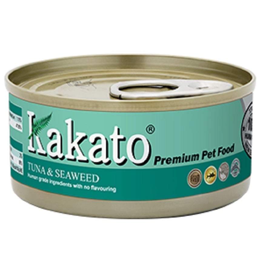 Kakato Kakato 罐頭 貓狗罐頭 吞拿魚及紫菜 70g 70g  正面圖