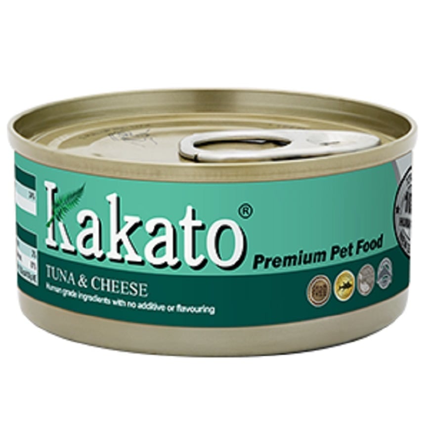 Kakato Kakato 罐頭 貓狗罐頭 吞拿魚及芝士 Tuna with Cheese 70g 70g  正面圖