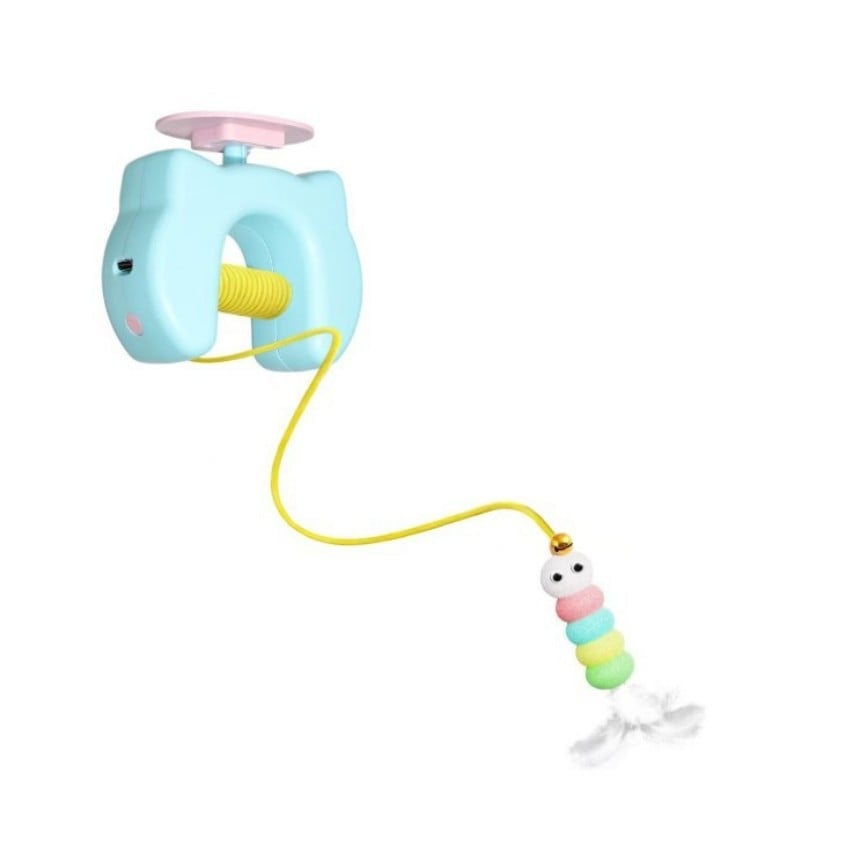 猫玩具 貓咪自嗨玩具電動悠悠球 (粉/藍) 颜色随机 貓玩具 其他 寵物用品速遞