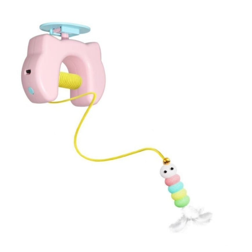 其他 猫玩具 貓咪自嗨玩具電動悠悠球 (粉/藍) 颜色随机