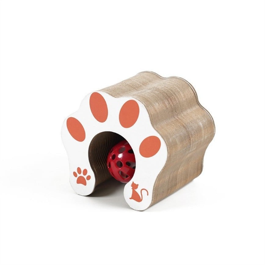 猫玩具 脚印风琴猫抓板 貓玩具 貓抓板 貓爬架 寵物用品速遞